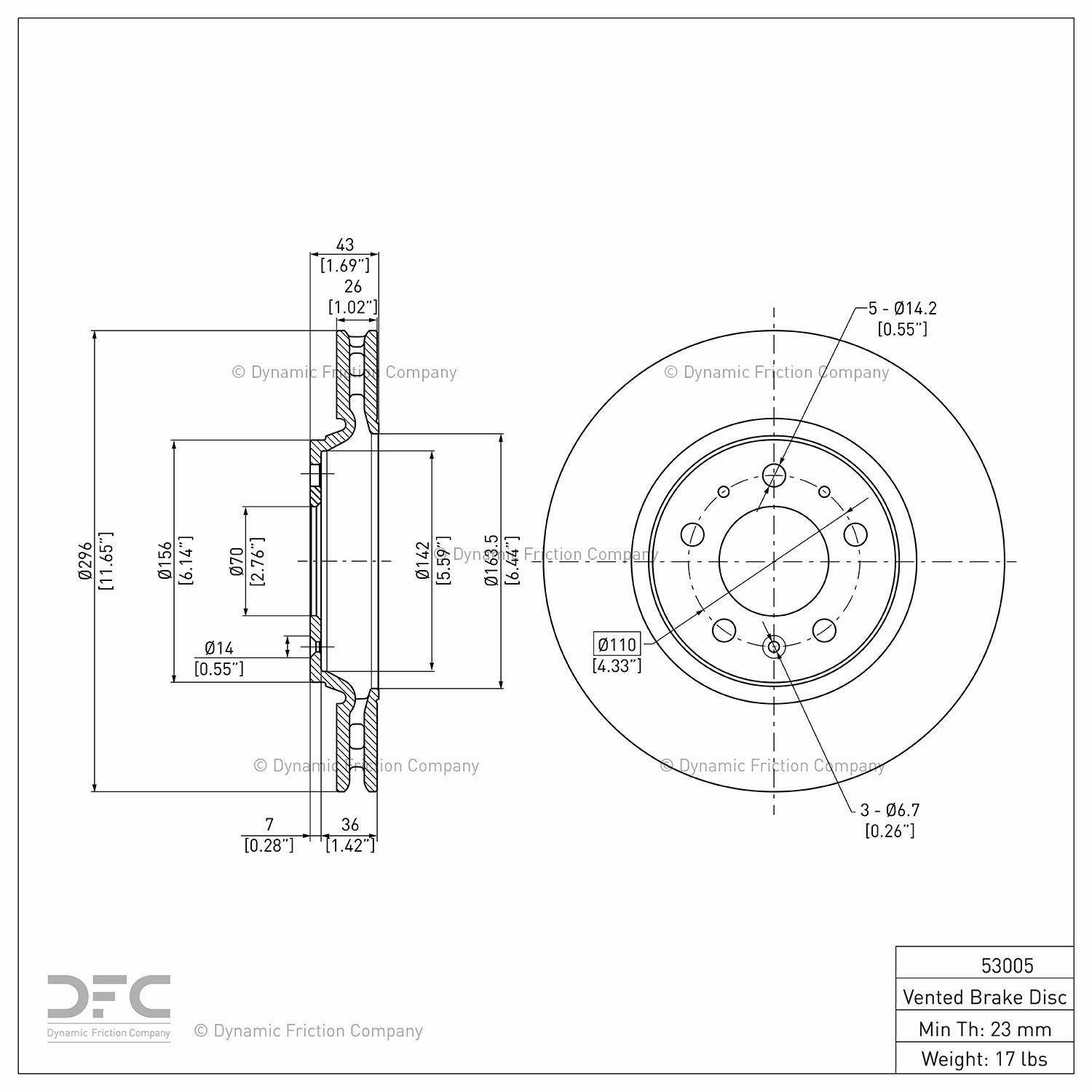2010, 2009, 2008, 2007 Saturn Sky Disc Brake Rotor