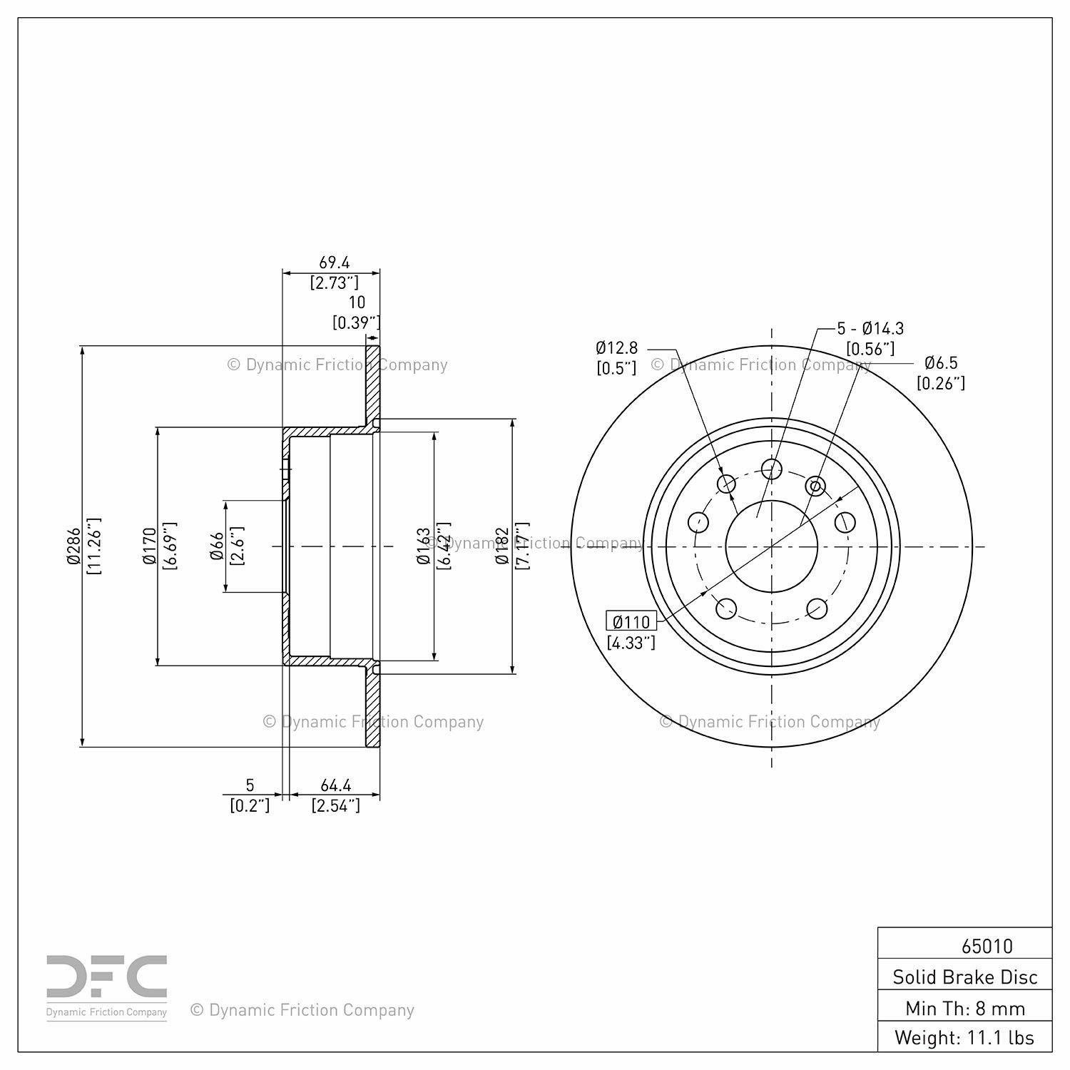 1998, 1997 Saab 900 Disc Brake Rotor