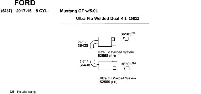 2015-2017 Ford Mustang Exhaust Muffler (Dynomax)