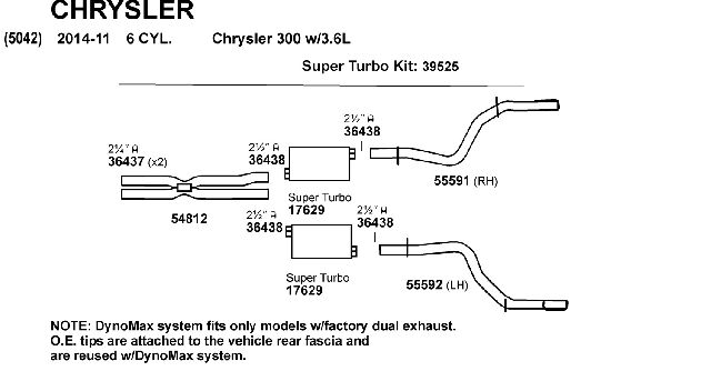 2011-2014 Chrysler 300 Exhaust Muffler (Dynomax)