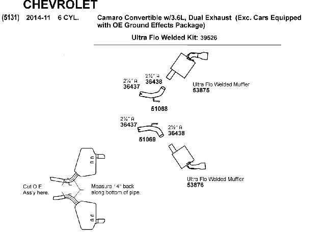 2011-2014 Chevrolet Camaro Exhaust Muffler (Dynomax)