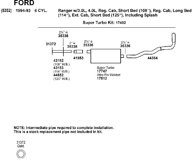1993-2001 Jeep Cherokee Exhaust Muffler (Dynomax)