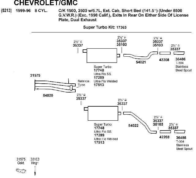 1999-2004 Chevrolet Silverado 2500 Exhaust System Hanger (Dynomax)