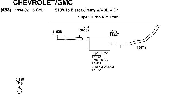 1992-1994 GMC Jimmy Exhaust Muffler (Dynomax)