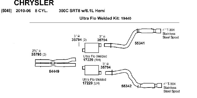 2006-2010 Chrysler 300 Exhaust Muffler (Dynomax)