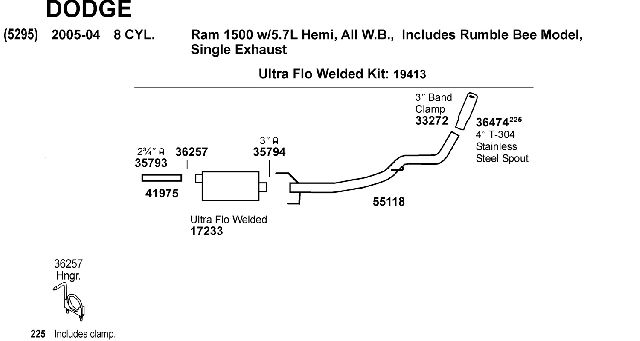1992-1996 Dodge Dakota Exhaust Muffler (Dynomax)