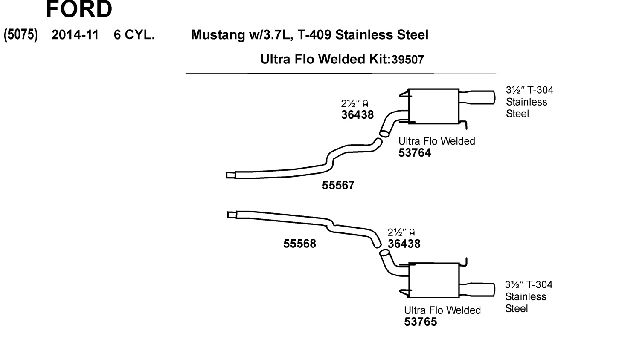 2011-2014 Ford Mustang Exhaust Muffler (Dynomax)