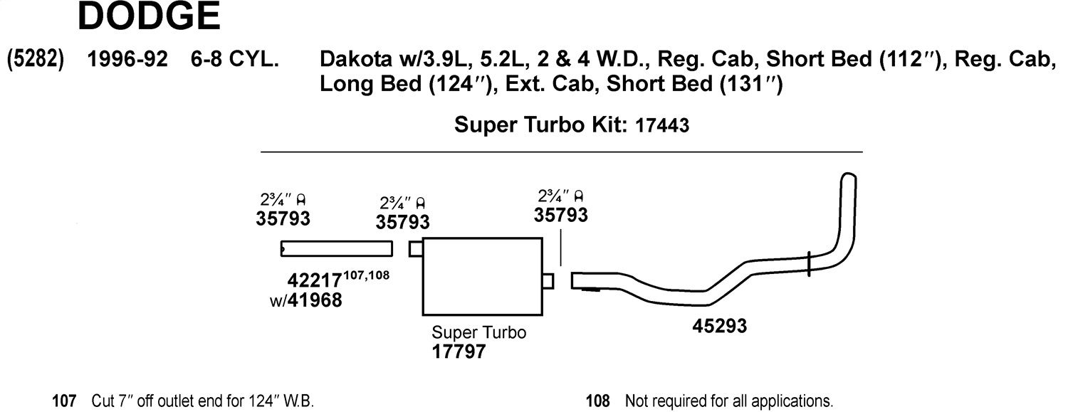 2008, 2007, 2006, 2005, 2004 Dodge Durango Exhaust Muffler