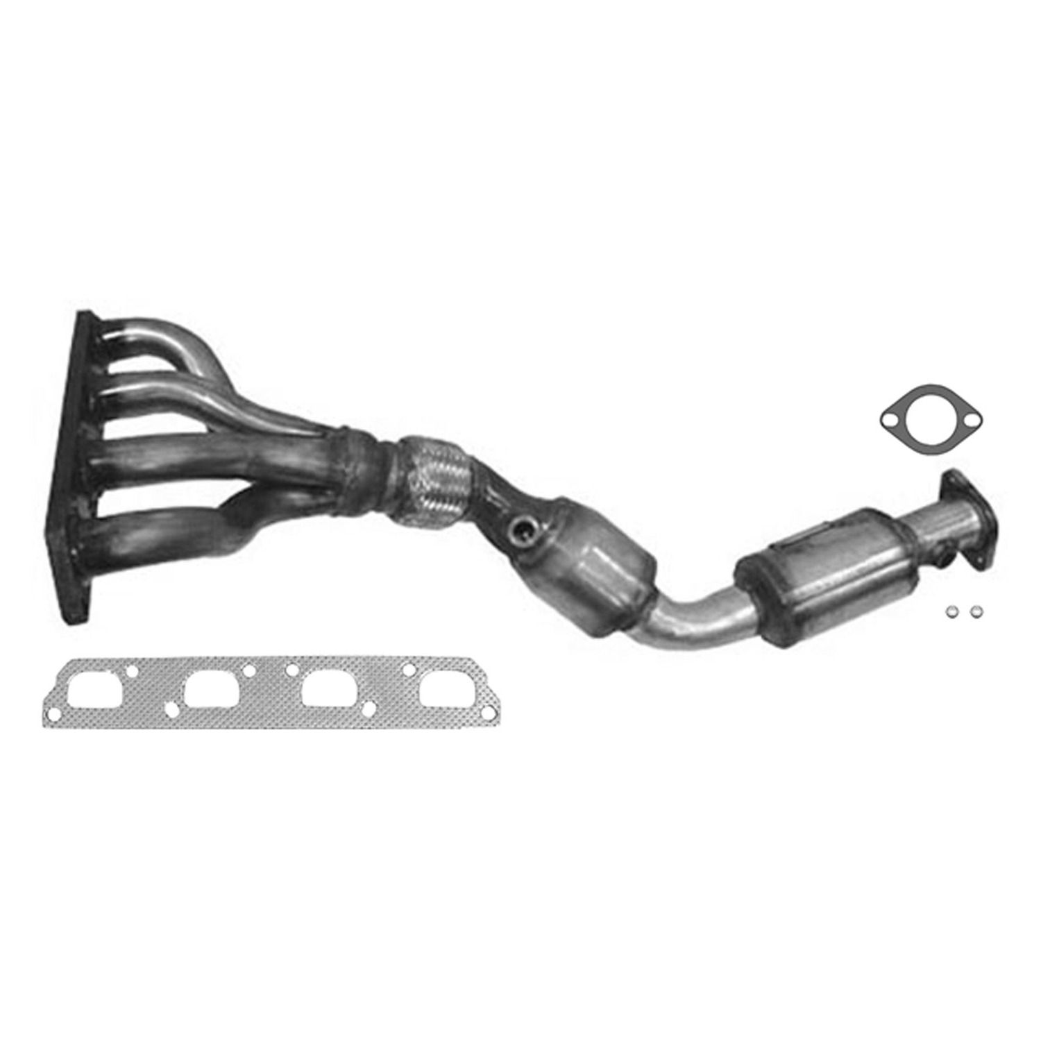 2008, 2007, 2006, 2005, 2004, 2003, 2002 Mini Cooper Catalytic Converter with Integrated Exhaust Manifo