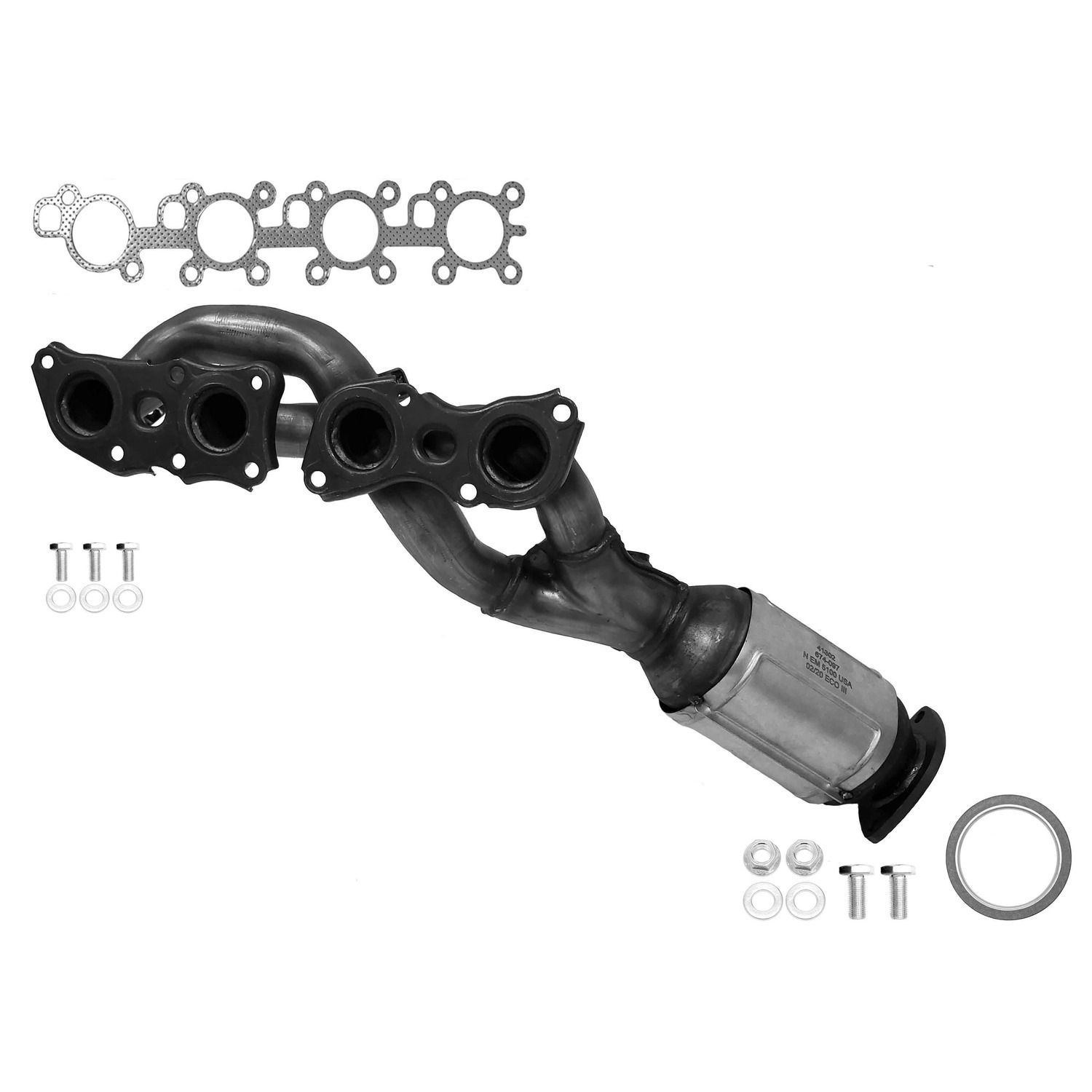 2017, 2016, 2015, 2014, 2013, 2012, 2011, 2010, 2009, 2008, 2007 Lexus LS460 Catalytic Converter with Integrated Exhaust Manifo