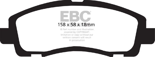 2015-2018 Acura TLX Disc Brake Pad Set - Front (EBC Brakes)