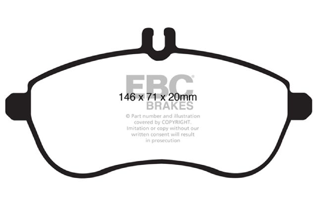 2008-2014 Mercedes-Benz C300 Disc Brake Pad Set - Front (EBC Brakes)