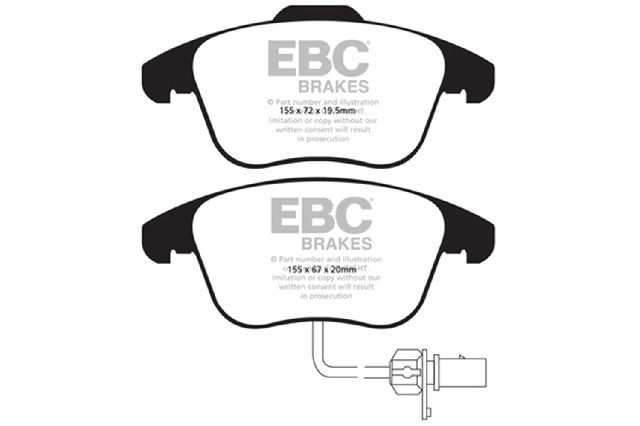 2010-2014 Audi A5 Disc Brake Pad Set - Front (EBC Brakes)