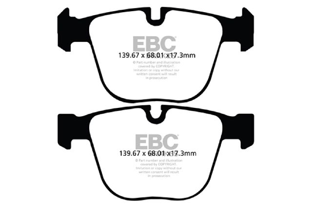 2010-2015 BMW 550i GT Disc Brake Pad Set - Rear (EBC Brakes)