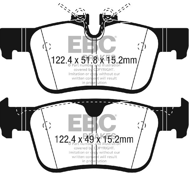 2018 Volvo XC90 Disc Brake Pad Set - Rear (EBC Brakes)