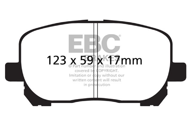 2003-2008 Pontiac Vibe Disc Brake Pad Set - Front (EBC Brakes)