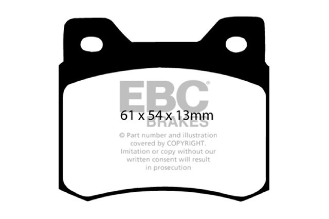 1984-1993 Mercedes-Benz 190E Disc Brake Pad Set - Rear (EBC Brakes)