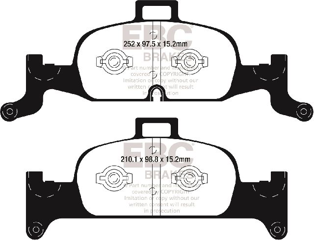 2017-2020 Audi A4 Disc Brake Pad Set - Front (EBC Brakes)