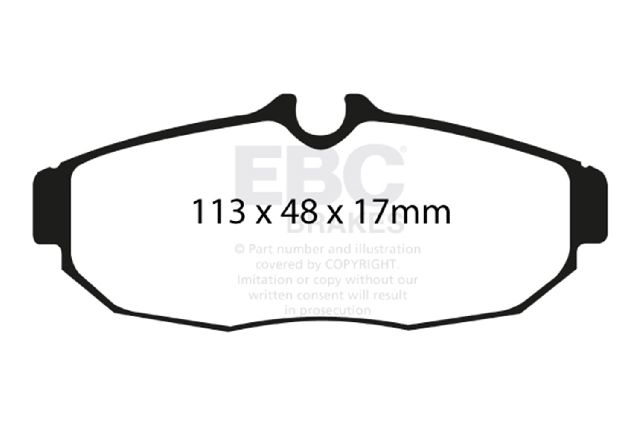 2005-2012 Ford Mustang Disc Brake Pad Set - Rear (EBC Brakes)