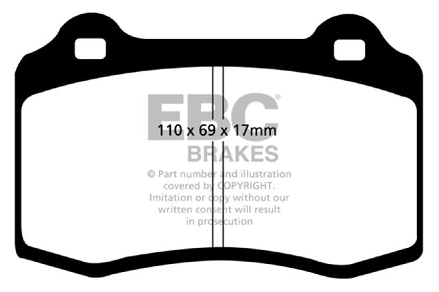 1992-2002 Dodge Viper Disc Brake Pad Set - Front (EBC Brakes)