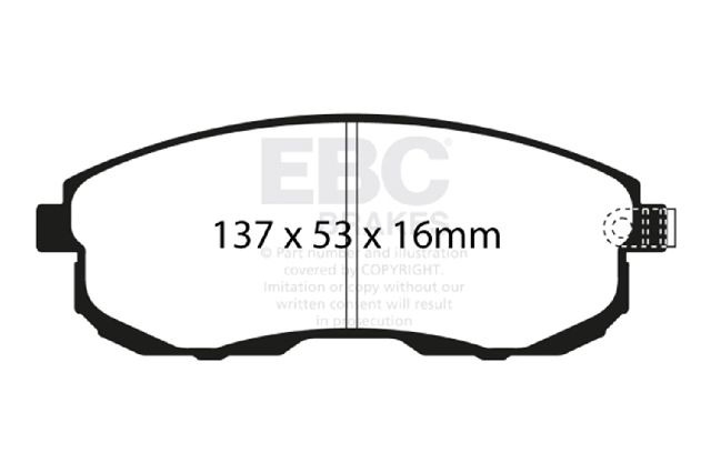 2011-2017 Nissan Juke Disc Brake Pad Set - Front (EBC Brakes)