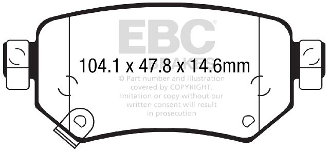 2016-2021 Mazda 6 Disc Brake Pad Set -  or Rear (EBC Brakes)