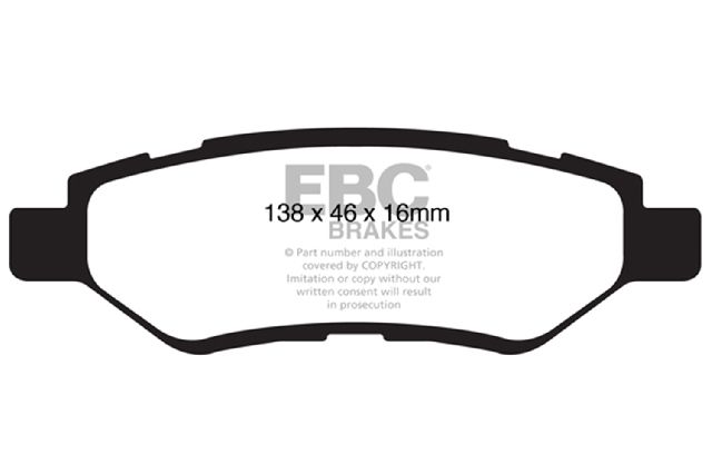 2011 Saab 9-4X Disc Brake Pad Set - Rear (EBC Brakes)