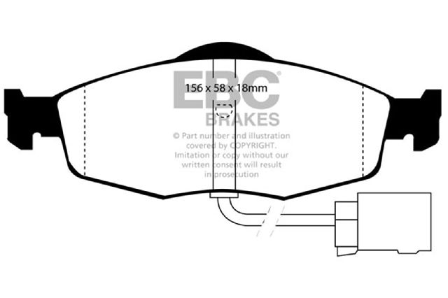 1995-2000 Ford Contour Disc Brake Pad Set - Front (EBC Brakes)