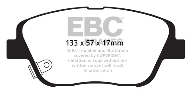 2011-2018 Kia Optima Disc Brake Pad Set - Front (EBC Brakes)