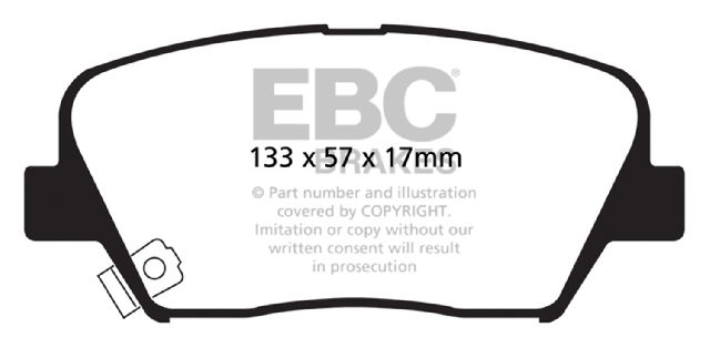 2012-2017 Hyundai Azera Disc Brake Pad Set - Front (EBC Brakes)