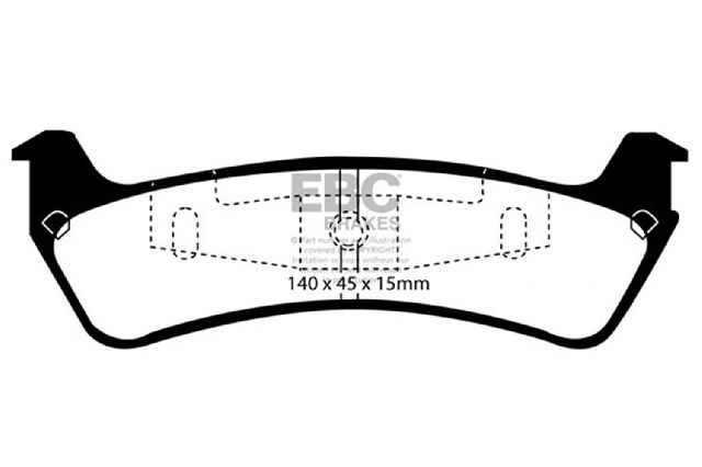 1997-2001 Mercury Mountaineer Disc Brake Pad Set - Rear (EBC Brakes)