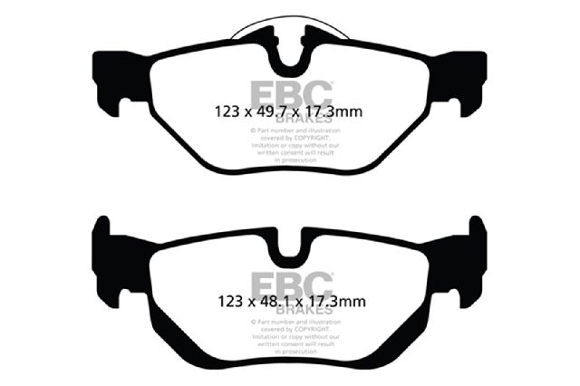 2007-2011 BMW 328i Disc Brake Pad Set - Rear (EBC Brakes)