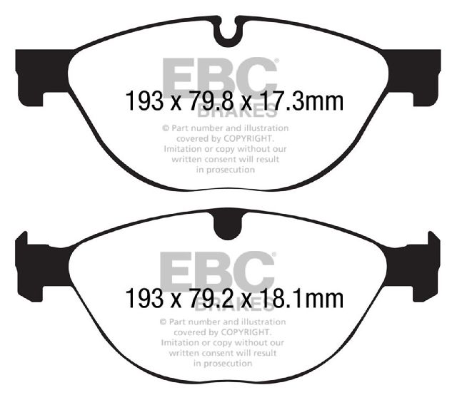 2014-2023 Jaguar F-Type Disc Brake Pad Set -  or Front (EBC Brakes)