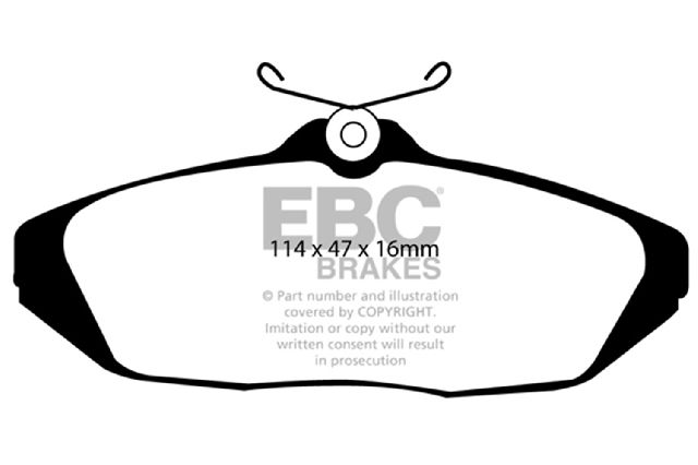 2001-2002 Dodge Viper Disc Brake Pad Set - Rear (EBC Brakes)