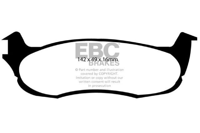 2000-2002 Lincoln Navigator Disc Brake Pad Set - Rear (EBC Brakes)