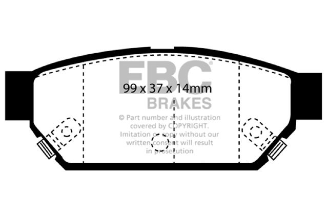 1993-1996 Eagle Summit Disc Brake Pad Set -  or Rear (EBC Brakes)