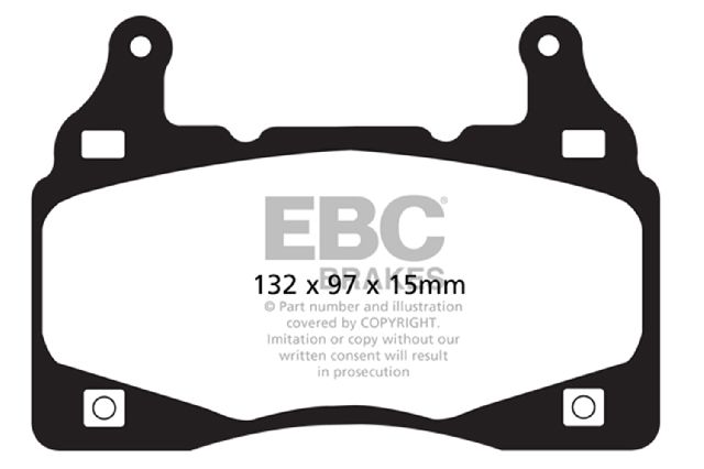 2010-2015 Chevrolet Camaro Disc Brake Pad Set - Front (EBC Brakes)