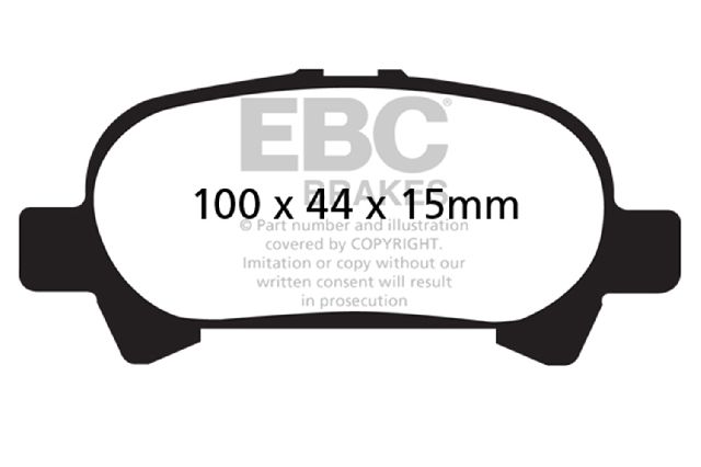 1999-2008 Toyota Solara Disc Brake Pad Set - Rear (EBC Brakes)