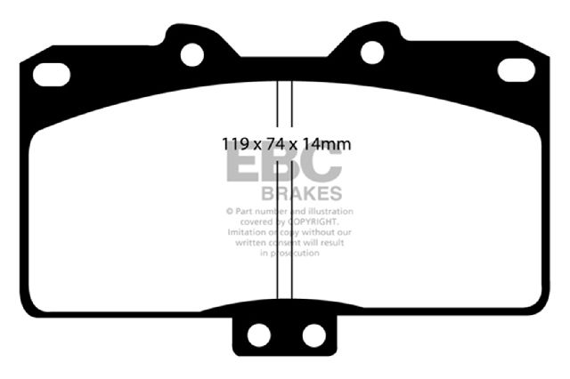 1991-1999 Mitsubishi 3000GT Disc Brake Pad Set - Front (EBC Brakes)