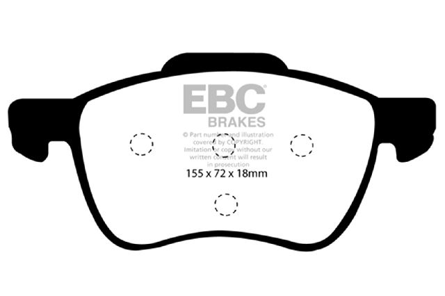 1999-2005 Volvo S80 Disc Brake Pad Set - Front (EBC Brakes)