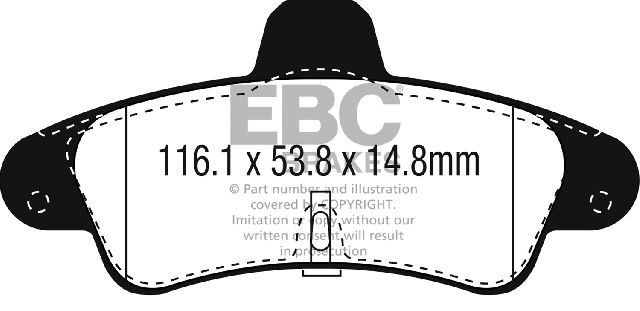 2001-2002 Mercury Cougar Disc Brake Pad Set - Rear (EBC Brakes)