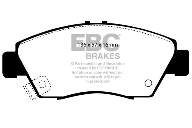 2002-2006 Acura RSX Disc Brake Pad Set - Front (EBC Brakes)