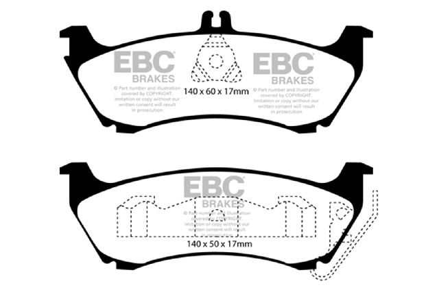2003-2005 Mercedes-Benz ML350 Disc Brake Pad Set - Rear (EBC Brakes)
