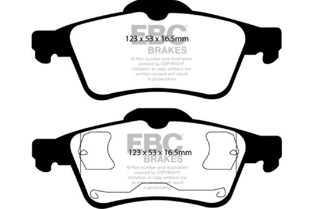2004-2005 Mazda 3 Disc Brake Pad Set - Rear (EBC Brakes)