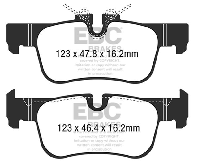 2016-2022 Mini Cooper Disc Brake Pad Set - Rear (EBC Brakes)