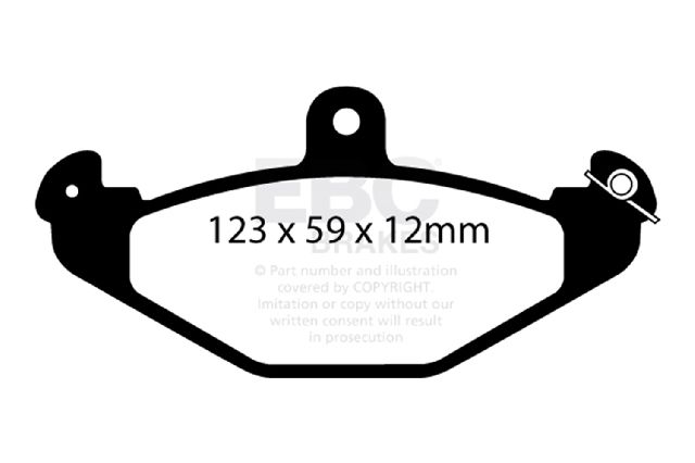 2005-2011 Lotus Elise Disc Brake Pad Set - Rear (EBC Brakes)