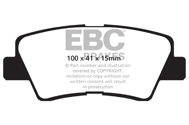 2010-2011 Hyundai Azera Disc Brake Pad Set - Rear (EBC Brakes)