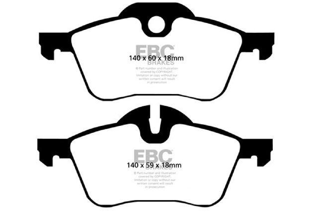 2002-2009 Mini Cooper Disc Brake Pad Set - Front (EBC Brakes)