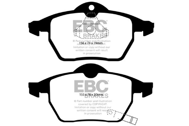 1999-2003 Saab 9-3 Disc Brake Pad Set - Front (EBC Brakes)