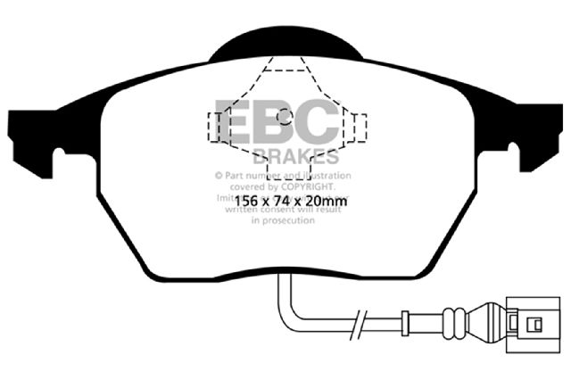 1999-2004 Volkswagen Jetta Disc Brake Pad Set - Front (EBC Brakes)